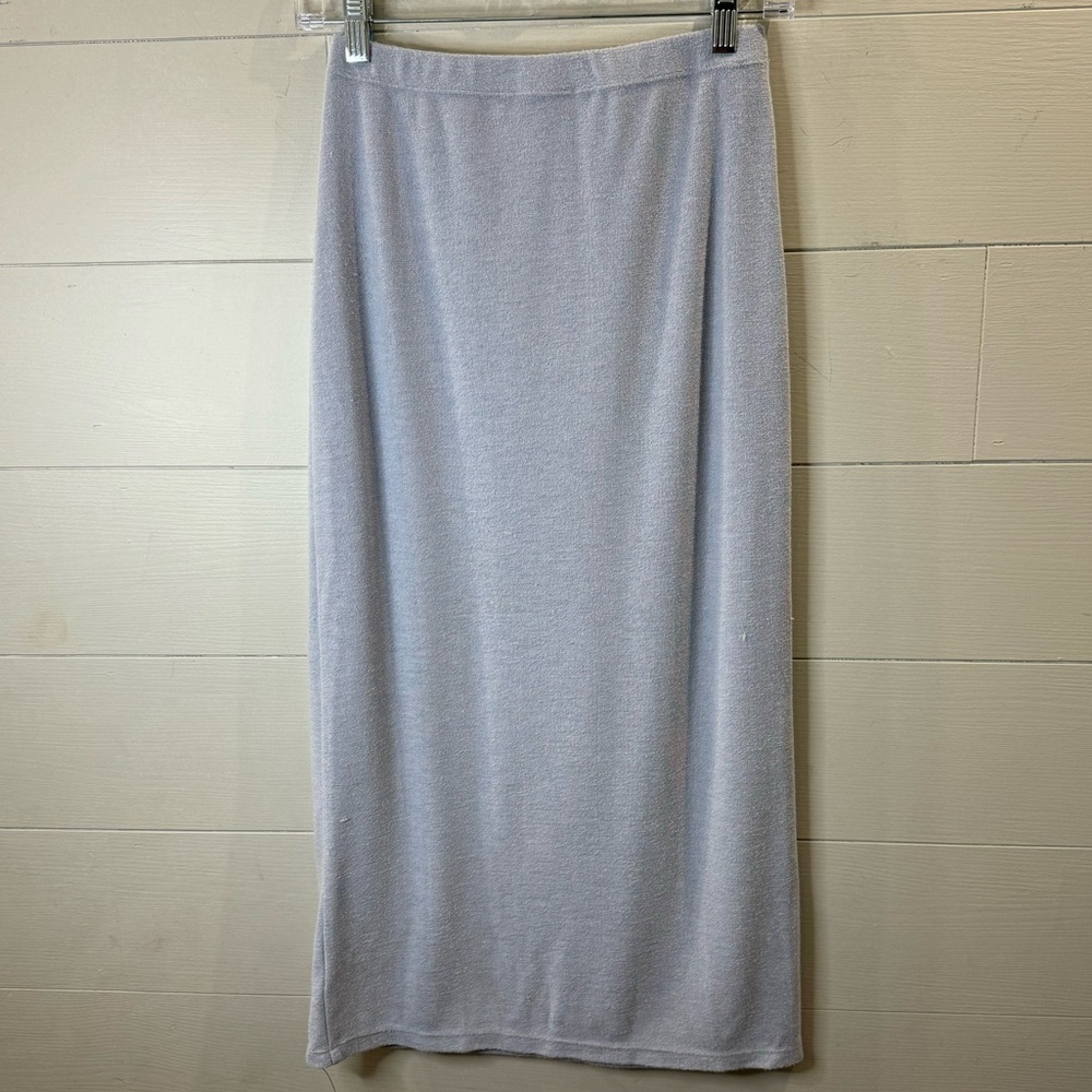 Reformation Women's Terry Cloth Maxi Skirt Light Blue Size Small - Picture 7 of 7